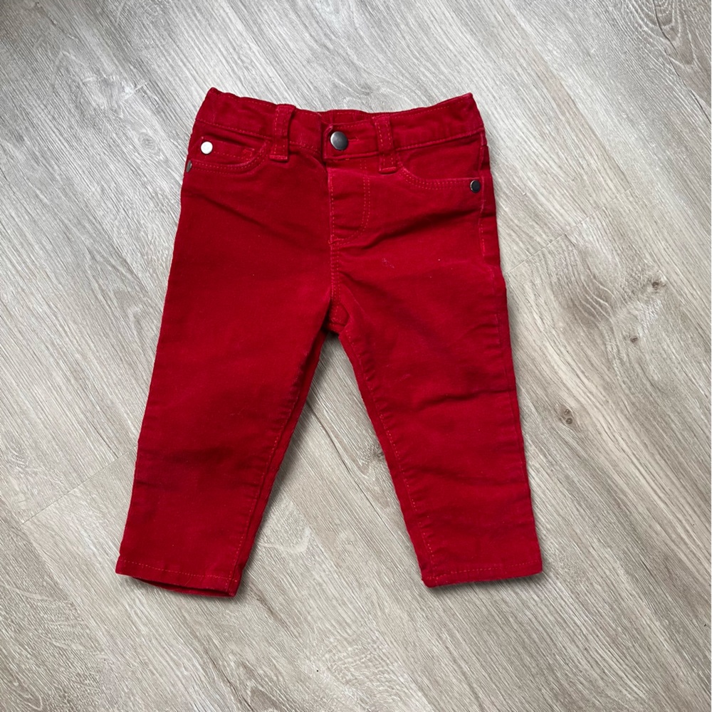 Red corduroy pants